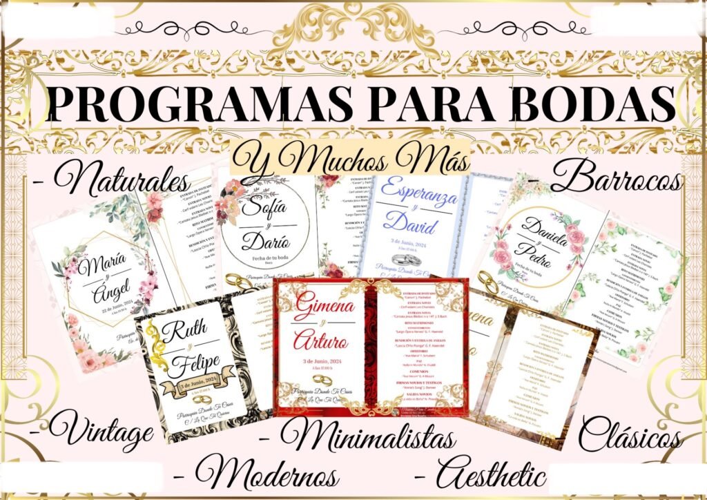 Regalos y programas de boda personalizados de Melodival, ofreciendo una experiencia única y memorable para los novios y sus invitados